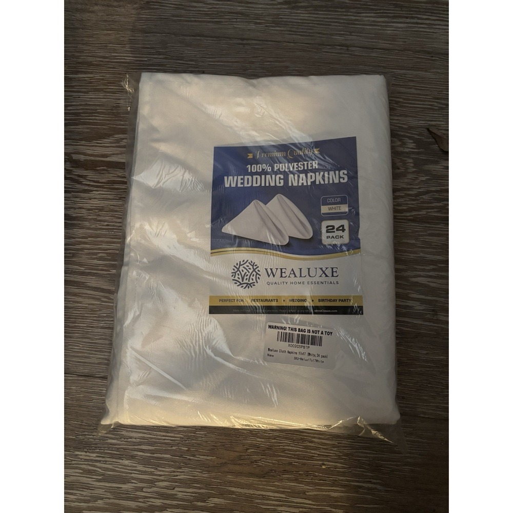 Wedding‎ Napkins Realize 100%Polyester 24 Pack Restaurant Quality